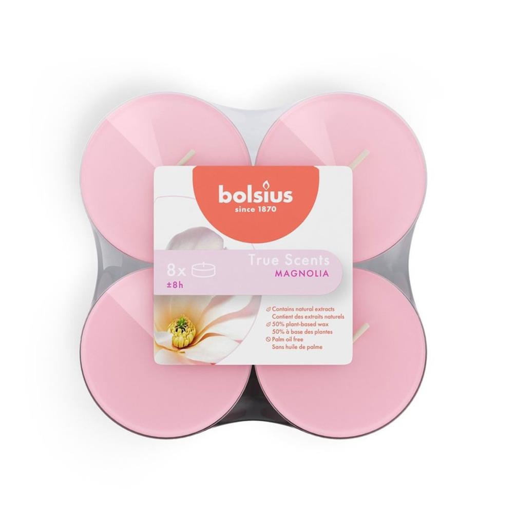 Bolsius Magnolia 8 Hour Maxi Tealights (Pack of 8) £3.55